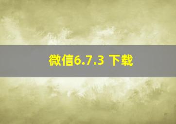 微信6.7.3 下载